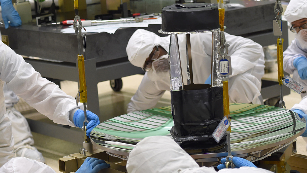 The telescope on the ATLAS instrument is just one part of the receiver assembly that collects returning photons.