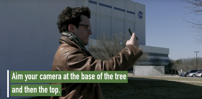 Screen Shot from NASA GLOBE Observer Trees Tool Promo video